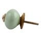 Solid Light Grey Golden Fitting Ceramic Cabinet Knob